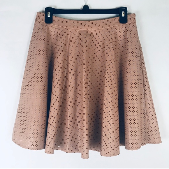 Anthro Sunday In Brooklyn Vegan Eyelet Blush Skirt - Picture 3 of 6